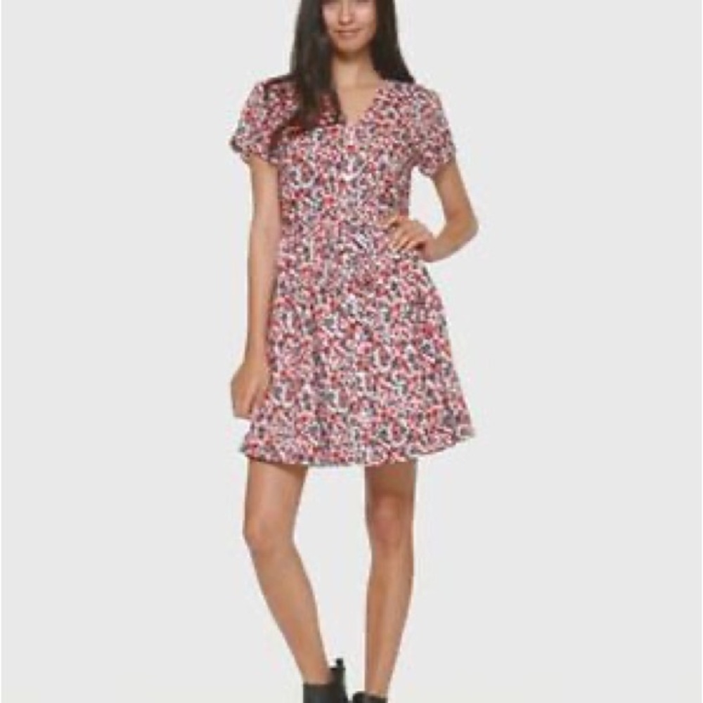 Gap Floral Dress - Functioning Button Drawstring … - image 5
